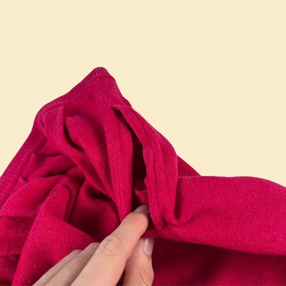 1980s M pink knit skirt by Liz Claiborne, vintage 1980s button down midi skirt - Picture 5 of 9